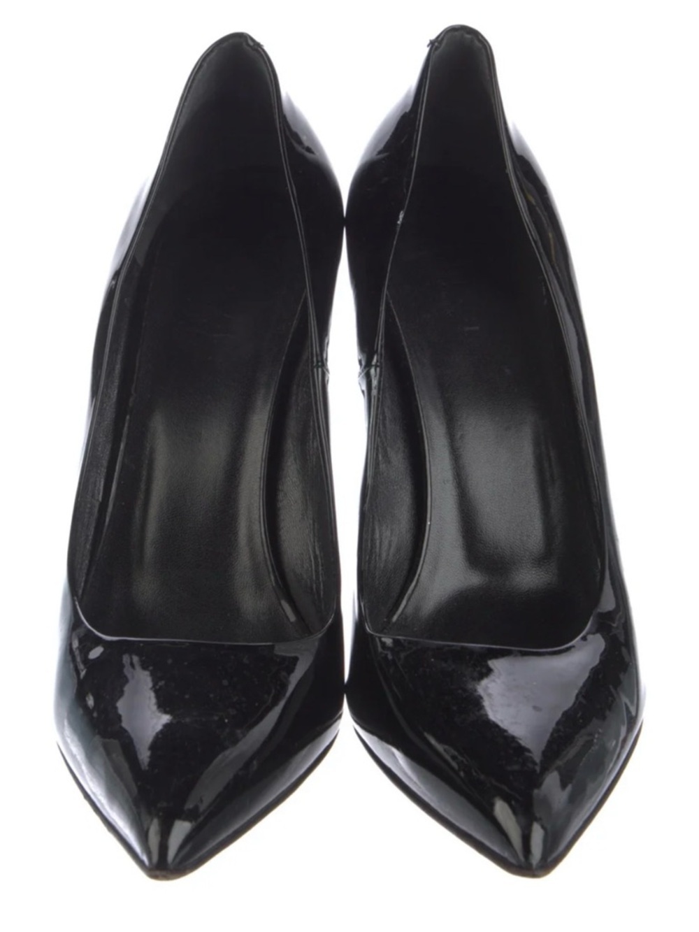 Gucci Bamboo Heel Patent Leather Pumps Black Size 10 IT 40 - Picture 3 of 5